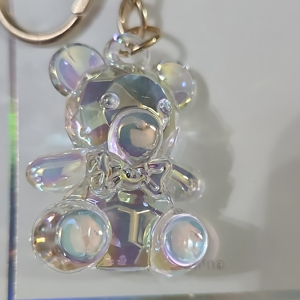 Melody Iridescent Bear Keychain One Size